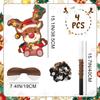 15.1'' Christmas Party Elk Piata, 4 Pcs Xams Pinata Bundle, Winter Wonderland Party Decorations Elk Piata Blindfold Stick etc view 2
