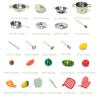 Dualoai 25x Mini Kitchen Accessories Set Miniature Fairy House Starter Kit Gifts Crafts Stainless Steel DIY Decor Cookware Model view 3
