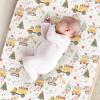 Watercolor Christmas Theme Transportation Car Construction Truck Winter Holiday Pattern Baby Changing Pad Cover, Unisex Christmas Nursery Diaper Changing Table Pad Mat Sheet for Boys Girls-16x32 view 4