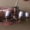 1:12 Doll House Miniature Hanging Lamp Mini Ceiling Light 6-Arm Ceiling Light for Dollhouse Accessories (6-Arm Retro) view 2