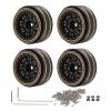 4pcs 1.2 Inches Beadlock Wheels Rim Increased Stability Brass RC Crawler Wheel Rim Upgrade Accessories for Traxxas 1/18 RC Car view 1