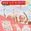 200 Pcs Coloring Cartoon Slap Bracelets Bulk White Slap Bands 8.7 x 1.2 Inch DIY Slap Bracelet for Kids Birthday Party Favors DIY Craft Classroom Craft Projects Prizes, 5 Styles view 4