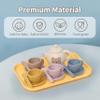 Tea Party Set for Toddlers, Silicone Play Tea Set for Girls and Boys 3 4 5 6 Years Old, Kitchen Pretend Paly Toys with Teapot 4Cups 4Coasters 4Scoops and Tray, Leaning Educational Toys for Kids Gifts view 3
