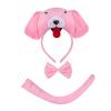 Animal Headband Tail Bowtie Kit,Party Cosplay for Dress Up,Masquerade,Carnival, Pink view 1