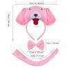 Animal Headband Tail Bowtie Kit,Party Cosplay for Dress Up,Masquerade,Carnival, Pink view 3