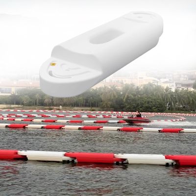 Durable Go Kart Barrier Track for Water, Heavy-Duty Plastic Go-Kart Boat Waterway Fence, Shoals/Lakes/Rivers Go Kart Car Bumper Racing Track(White)