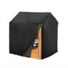 Children's Playhouse Cover, 420D Oxford Tarpaulin Foldable Waterproof Sunscreen All-Weather Protective 4 Windproof Buckle, for Backyard Garden Cottage Kids' Play House (Black C,110 * 120 * 140cm) view 1