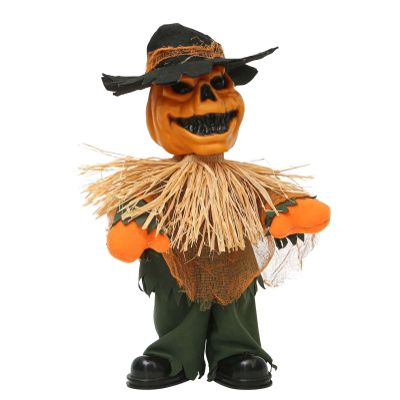 14 Walking Animatronic Pumpkin Ghost, Halloween Decorations with Sound & Motion Sensor, Spooky Talking Pumpkin Prop for Indoor & Outdoor Haunted House, Porch & Yard