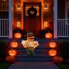 14 Walking Animatronic Pumpkin Ghost, Halloween Decorations with Sound & Motion Sensor, Spooky Talking Pumpkin Prop for Indoor & Outdoor Haunted House, Porch & Yard view 2