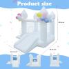 Aevumgz White Bounce House, Indoor and Outdoor Bouncy Castle, Inflatable Bounce House with Ball Pit & Slide, Bounce House for Kids Ages 3-6, Great for Birthday Parties, Outdoor Play, Backyard Gifts view 3