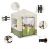 Children's Playhouse Cover, 420D Oxford Tarpaulin Foldable Waterproof Sunscreen All-Weather Protective 4 Windproof Buckle, for Backyard Garden Cottage Kids' Play House (Beige,56 x 56 x 60.2 inches) view 2