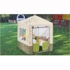 Children's Playhouse Cover, 420D Oxford Tarpaulin Foldable Waterproof Sunscreen All-Weather Protective 4 Windproof Buckle, for Backyard Garden Cottage Kids' Play House (Beige,56 x 56 x 60.2 inches) view 3