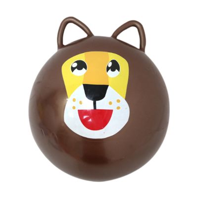 Bouncy Ball for Children, Cartoon Design with Handle, Indoor and, Dark Brown