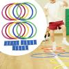 10 Pieces Agility Footwork Training Rings Children Home Hopscotch Toy Kindergarten Sensory Training Equipment for Kids Sports, 28cm view 4