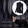 1/12 Scale Long Sleeve T-Shirt for 6 Inch Doll Outfits, Black view 2