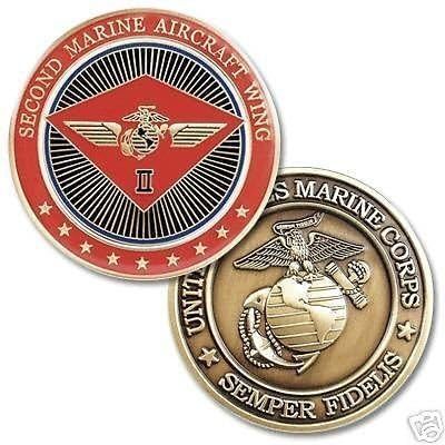 2nd Marine Aircraft Wing Military Challenge Coin, Commemorative Collectible