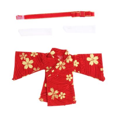 1/12 Scale Female Doll Kimono Clothes,Clothing Doll Accessories Fashion Miniature for 6inch Female Figures Costume Dress Up, Red