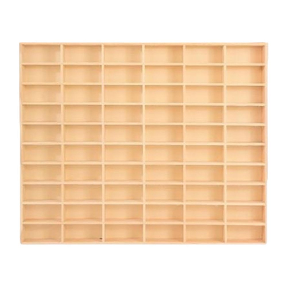 1/64 Scale Car Showcase Storage Box, Wall Mount Display Rack for Collectibles, 60 Grid Without Door