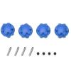 4PCS RC Wheel Hex Hub Aluminum Alloy 17mm RC Hub Nut Wheel Drive Hex Hub Adapter with Pins for Traxxas RC Car Upgrade Parts (Blue) view 1