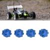 4PCS RC Wheel Hex Hub Aluminum Alloy 17mm RC Hub Nut Wheel Drive Hex Hub Adapter with Pins for Traxxas RC Car Upgrade Parts (Blue) view 2