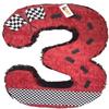 APINATA4U Number Three Race Car Pinata, Red Checkered Flag for First Birthday, Racing Theme Party Supplies, Race Track Decor, Kids Pinata, Boys Birthday, Race Car Checkered Flag Design view 1