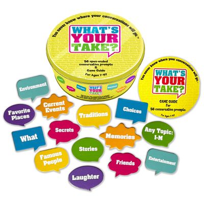 Continuum Games Whats Your Take Conversation Game  56 Open-Ended Prompts, Ages 7 to Adult, 2-8 Players, for Meaningful Connections & Icebreakers