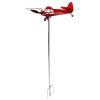 Qudinip Airplane Wind Spinner, 10.6 Inch Iron Metal Windmill Outdoor Decorative Sculpture with Airplane Shape, for Garden Yard Lawn Farm Home Decor view 2