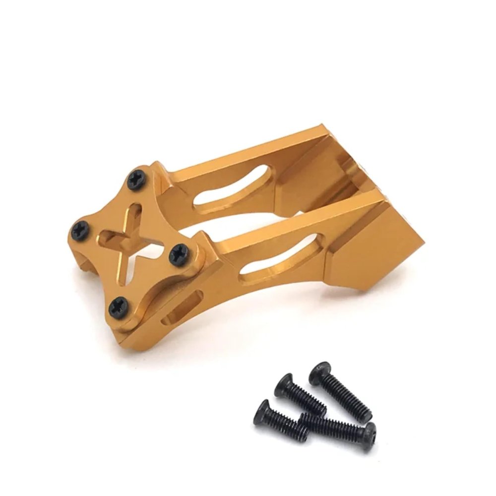 RC Car Parts For WLtoys 144010 144002 124017 124019 144001 Metal Tail Wing Remote Control Car Parts Accessories Upgrades And Replacements Use(Yellow)