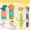 URMYWO Wrist Rattles for Baby - Rattle Socks - Foot Finder Set - Baby Toys for 0-12 Months Infant - Newborn Essentials - Early Learning Sensery Toys for Boys and Girls as Shower Gifts Valentines Gifts view 2
