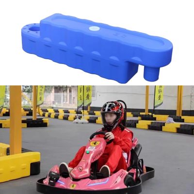 Jievmrs Go Kart Track Barrier Bumper Car Racing Track, Plastic Go Kart Runway Water-Filled Fence, Indoor Amusement Park/Outdoor Street Kid Bumper Car Track(Blue,Large)