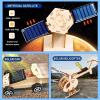 NautyDaddy 6-in-1 Solar STEM Building Kit, Wooden DIY Construction Set with Satellite, Helicopter, Cars, Educational Science Toy for Kids 6-14 Years view 2