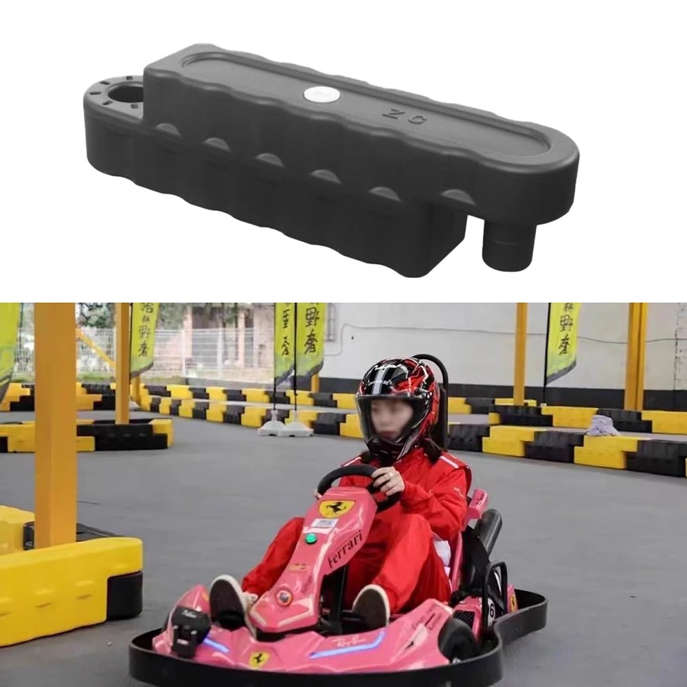 Jievmrs Go Kart Track Barrier Bumper Car Racing Track, Plastic Go Kart Runway Water-Filled Fence, Indoor Amusement Park/Outdoor Street Kid Bumper Car Track(Black,Large)