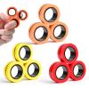 Cevioce 9 PCS Magnetic Ring Fidget Toys Set,ADHD Anxiety Magnetic Finger Spinner Pack for Adults and Teens,Kids Coolest Magnet Stress Relief Toy for 8+ Year Old Boys Girls Present view 1