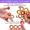 Cevioce 9 PCS Magnetic Ring Fidget Toys Set,ADHD Anxiety Magnetic Finger Spinner Pack for Adults and Teens,Kids Coolest Magnet Stress Relief Toy for 8+ Year Old Boys Girls Present view 4