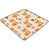 GOODOLD Cute Foxes Pattern Baby Play Mat 50x50 Inch One-Piece Soft Crawling Mat Waterproof Playmat with Non-Slip Bottom for Babies, Toddlers, and Infants view 2