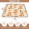 GOODOLD Cute Foxes Pattern Baby Play Mat 50x50 Inch One-Piece Soft Crawling Mat Waterproof Playmat with Non-Slip Bottom for Babies, Toddlers, and Infants view 3