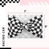 YanJie 2PCS 7 Black Bows for Baby Girls Checkered Headband White Bow Infants Toddler Hair Accessories Newborn Headbands Hair Bow Baby Clothes view 4