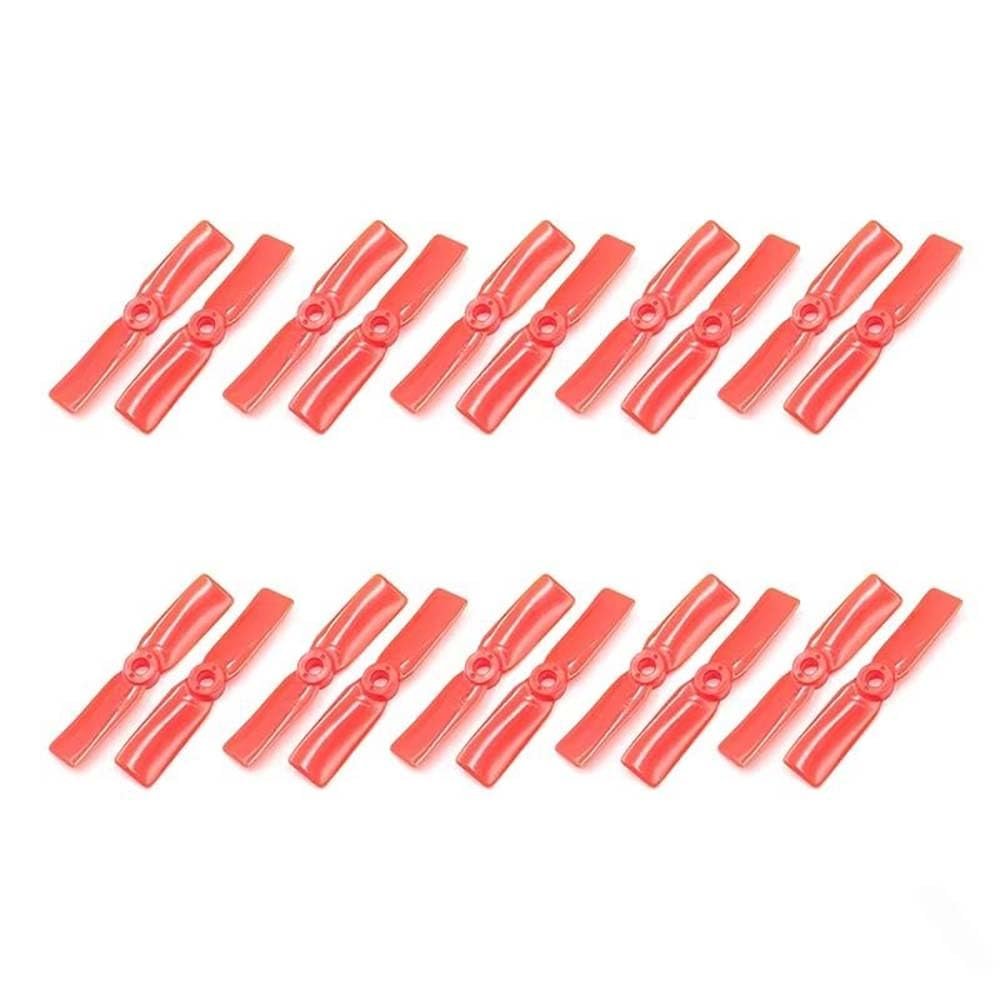 10 Pairs 3030 3545 2 Blade CW CCW 3inch Plastic Propeller Red Black 5MM Center Mounting Hole for LDARC Prop RC Quadcopter Drones (10pairs 3030 Red)