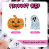1000pcs Halloween Stickers Roll, Sparkly Ghost & Pumpkin Stickers Waterproof Self-Adhesive Paper Decals for Halloween Party Supplies Envelope Scrapbook Decor view 2