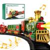 Train Set for Kids 3-5 4-7 4-8, Classic Christmas Electric Train Toys Set with Locomotive Engine, Lights & Sound, Tracks for Christmas Tree, Toy Train Set Gift for 3 4 5 6 Years Old Kids Boys Girls view 1
