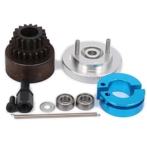 16T-21T Two Speed Gear Clutch Flywheel Set for HSP 94188 1/10 Nitro RC Car - Complete Kit with Bearings, Shoes, and Springs(Choose 4)