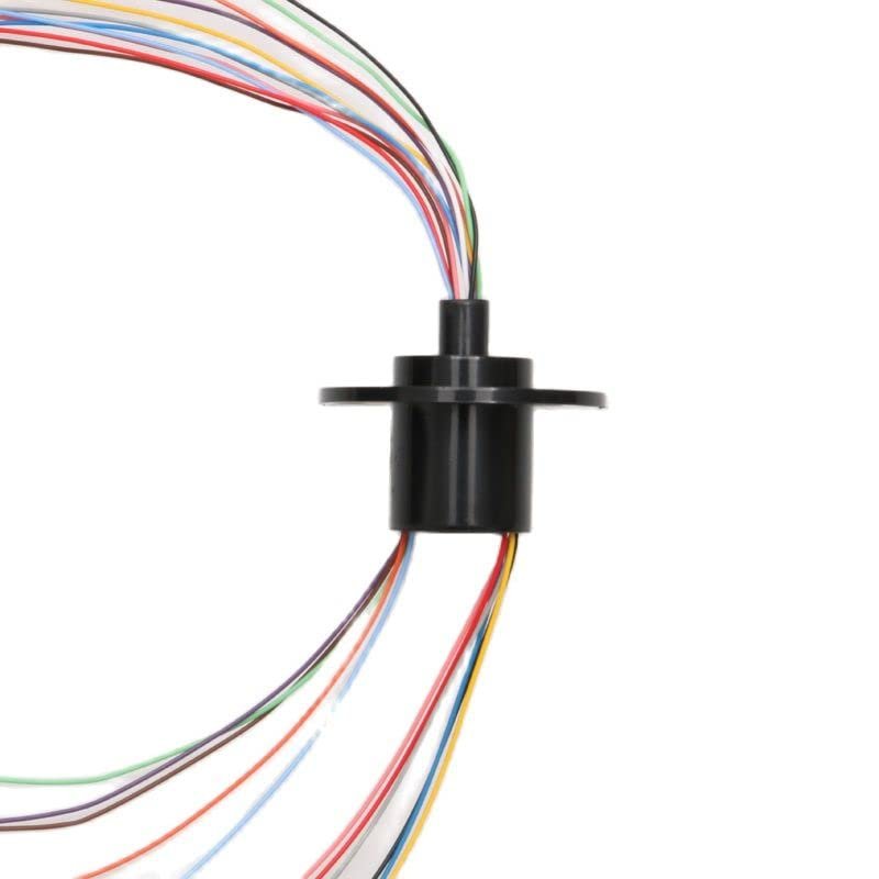 1PC Mini Rotary Slip Ring 2/4/6/8/12/18/24/36 Channels 1-2A Conductive Joint Connectors for Electrical Applications(Dia 22mm 12ch 2A)