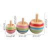 Vdaxvme Gyro Toy for Toddlers Over Wood Top Novelty Fine Motor Skills Gyro Children Gift Bag Sockets Decompression Toy for Adults Pressure Plate Fidget Toy view 3