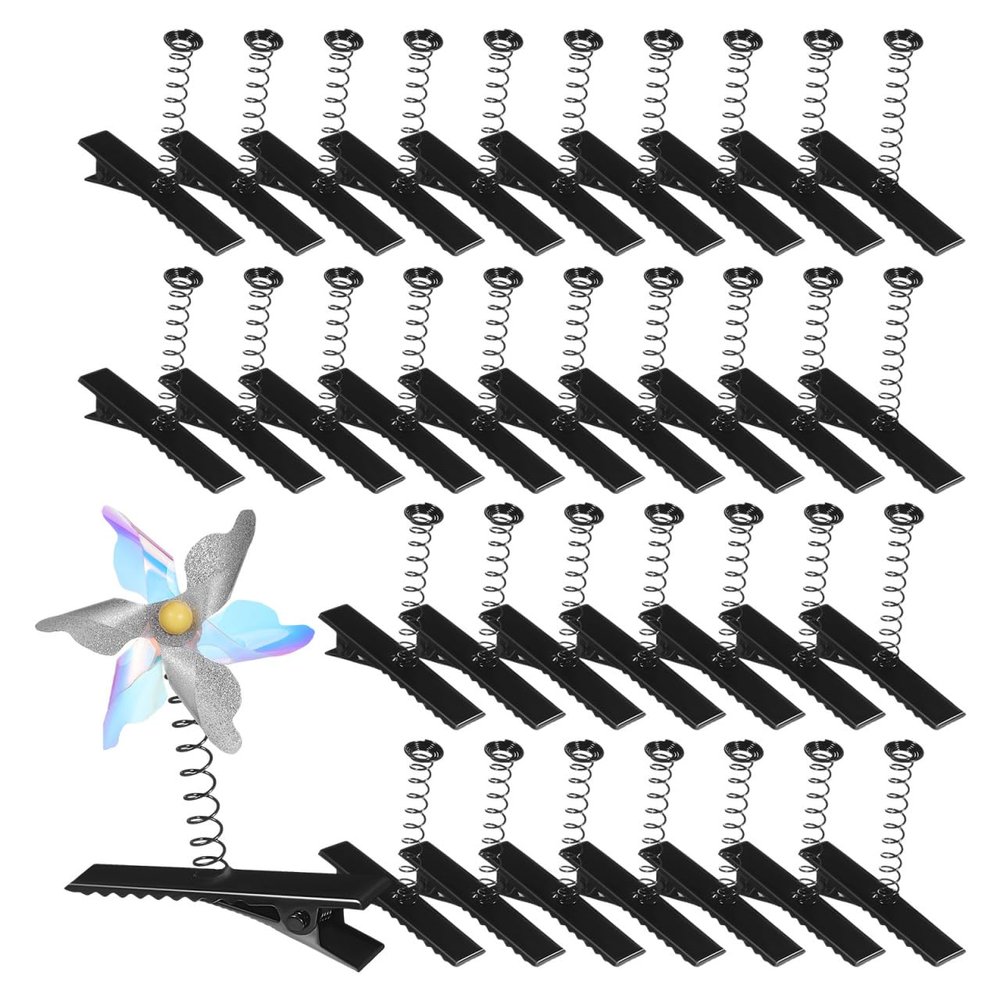 100PCS Metal Duck Bill Clips,Spring Duckbill Hair Clips Metal Hairpi Alligator Diy Hair Styling Small Mini Black Bulk for Home School Party