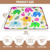 GOODOLD Tropical Elephants Baby Play Mat 50x50 Inch One-Piece Soft Crawling Mat Waterproof Playmat with Non-Slip Bottom for Babies, Toddlers, and Infants view 3