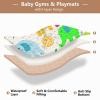 GOODOLD Tropical Elephants Baby Play Mat 50x50 Inch One-Piece Soft Crawling Mat Waterproof Playmat with Non-Slip Bottom for Babies, Toddlers, and Infants view 4