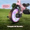 3 in 1 Toddler Balance Bike for 1-4 Year Olds, Colorful Lighting Baby Toddler Tricycle for 1 2 3 4 Year Old with Removable Pedals, Kids Bicycle Toy for Boys Girls Balance Training, Birthday Gift view 4