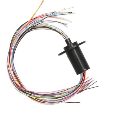 1PC Mini Rotary Slip Ring 2/4/6/8/12/18/24/36 Channels 1-2A Conductive Joint Connectors for Electrical Applications(Dia 22mm 24ch 2A)