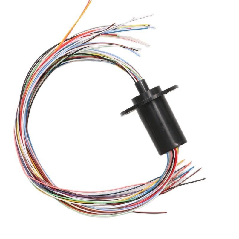 1PC Mini Rotary Slip Ring 2/4/6/8/12/18/24/36 Channels 1-2A Conductive Joint Connectors for Electrical Applications(Dia 22mm 24ch 2A)