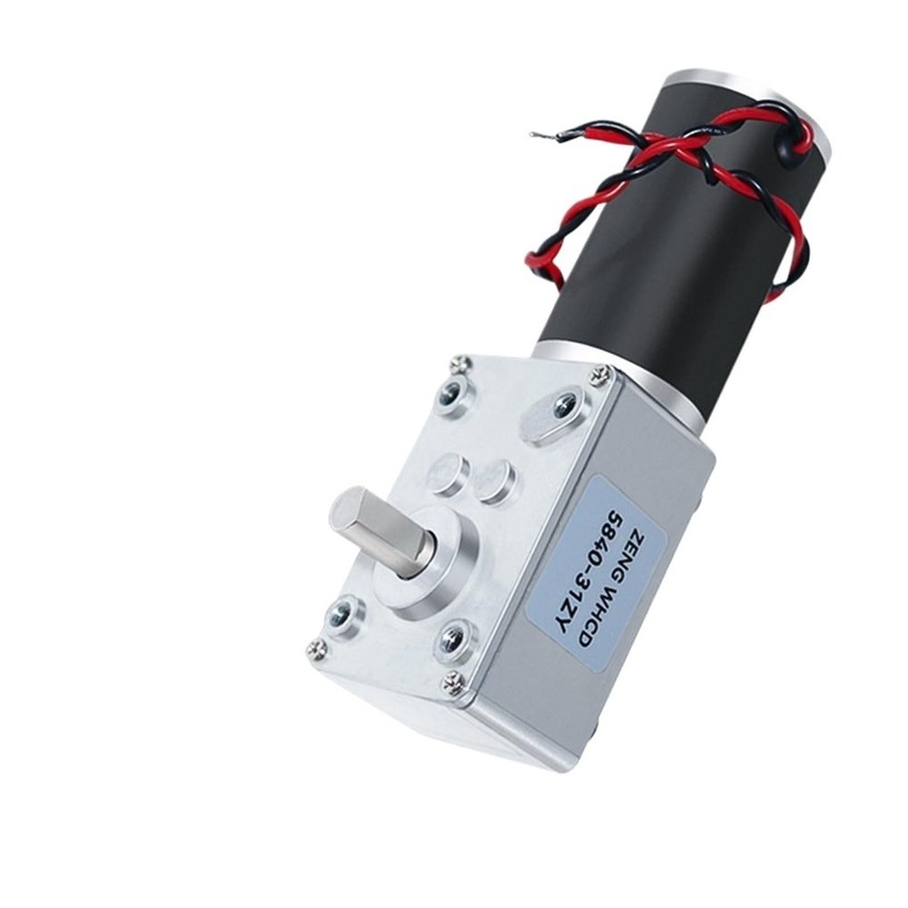 QWZTAEOZA 5840-31ZY Worm Gear DC Electronic Starter High Torque 100KG.CM High Power Self-Locking Electronic Starter Fixed Bracket 470RPM_24V